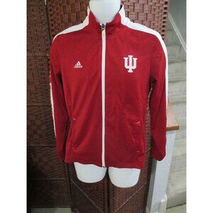 Women's Indiana University Track Jacket Medium Hoosiers Full Zip Athletic Adidas